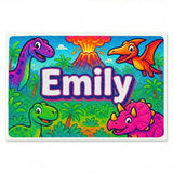 Emily Name Art - Dinosaur Adventure personalized wall print for kids