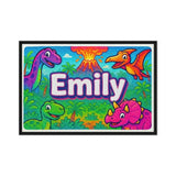 Emily Name Art - Dinosaur Adventure personalized wall print for kids