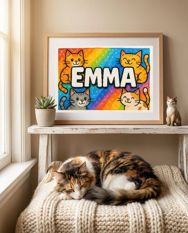 Emma Colorful Cats Art