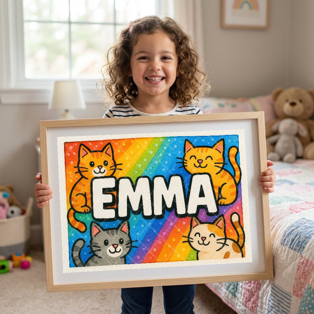 Personalized name art for Emma