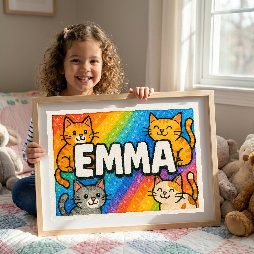 Personalized name art for Emma