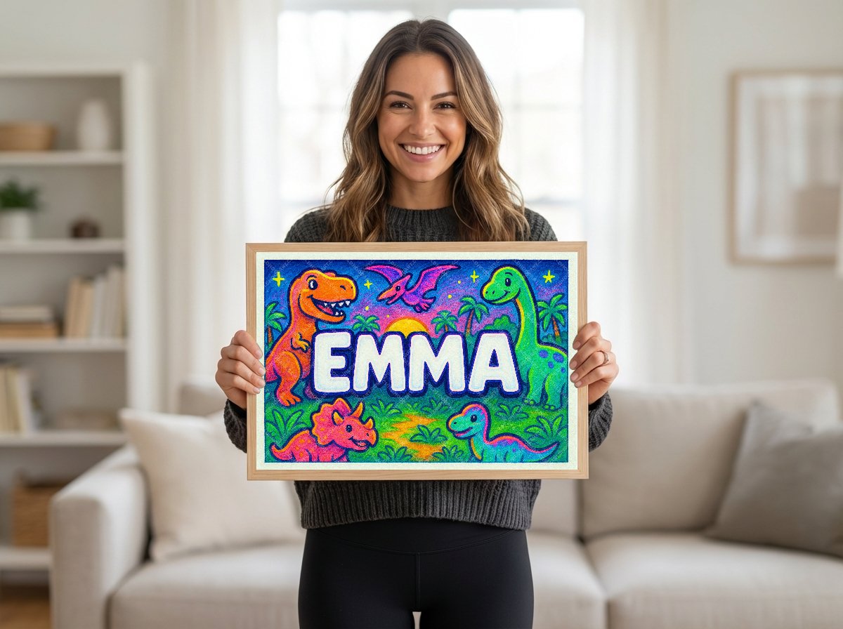 Personalized name art for Emma