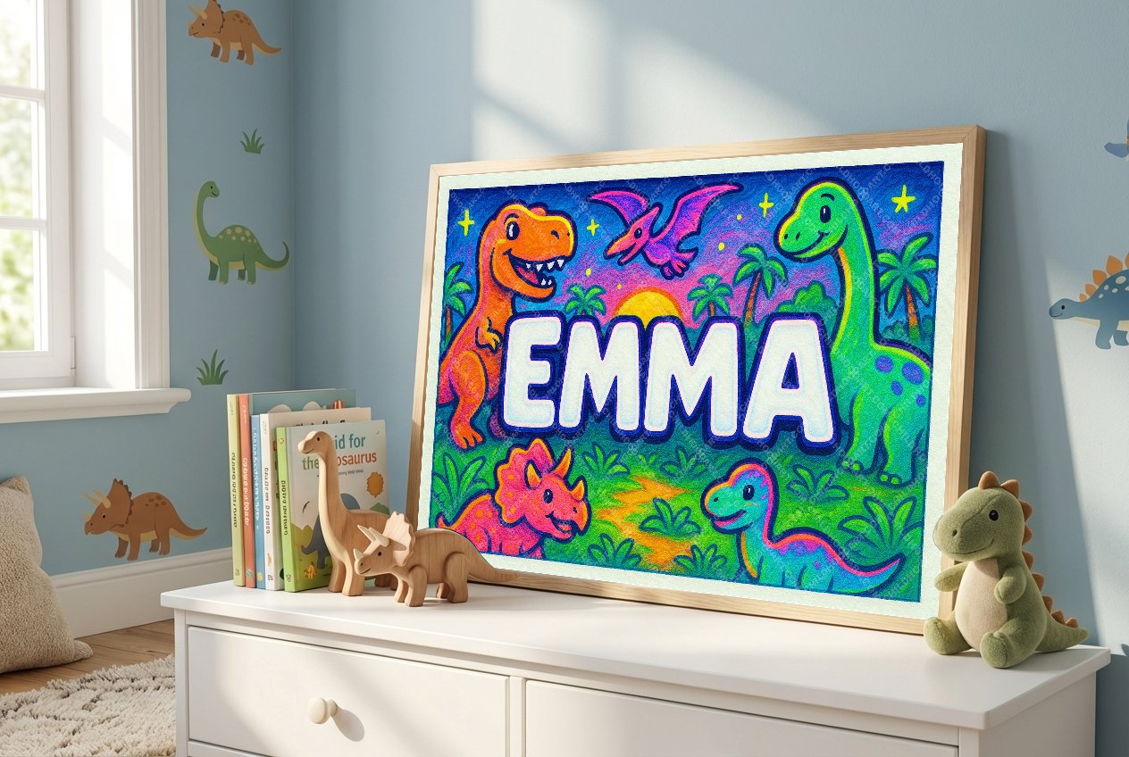 Personalized name art for Emma