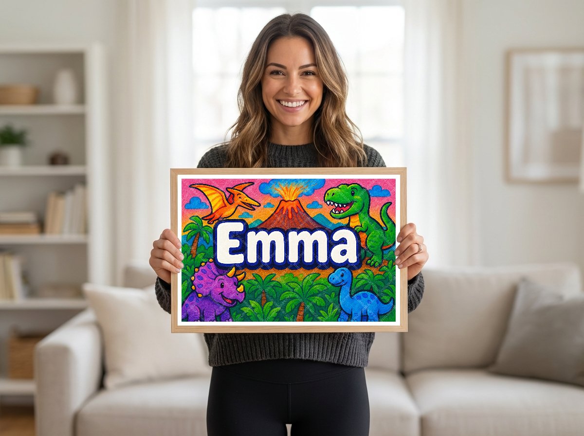Personalized name art for Emma