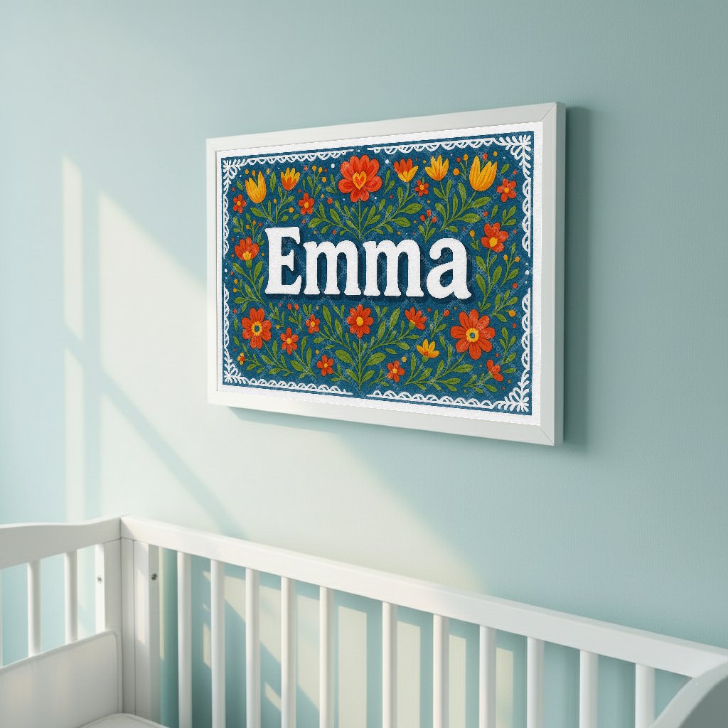 Personalized name art for Emma