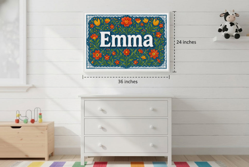 Personalized name art for Emma