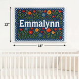 Emmalynn Name Art - Floral Farmhouse personalized wall print for kids