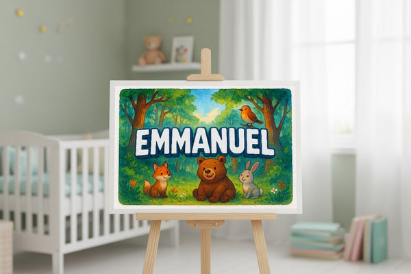 Emmanuel’s Personalized Forest Friends Art