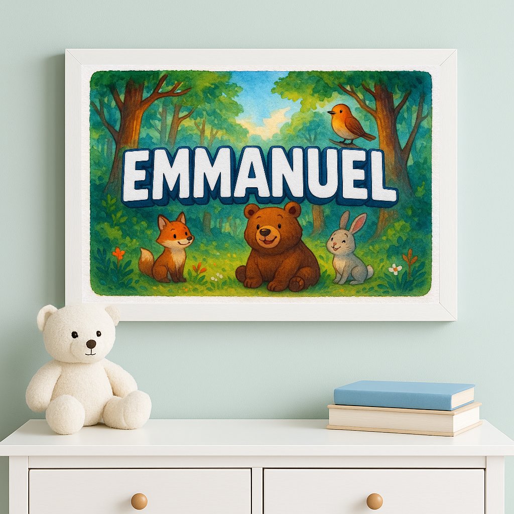 Personalized name art for Emmanuel