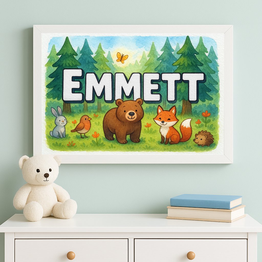 Personalized name art for Emmett