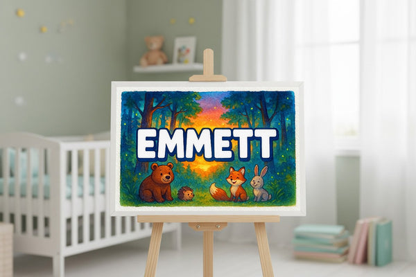 Emmett’s Personalized Forest Friends Art