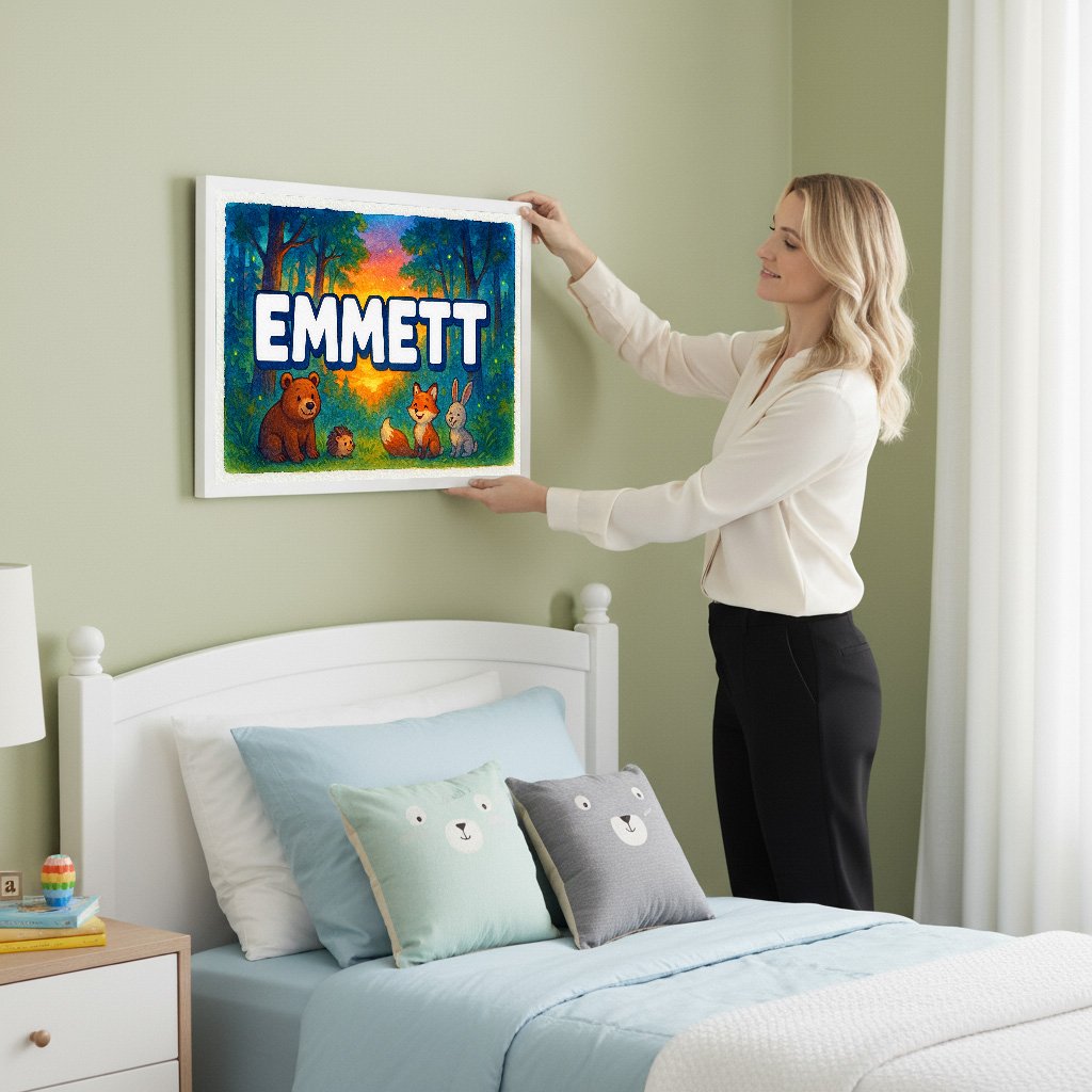 Personalized name art for Emmett