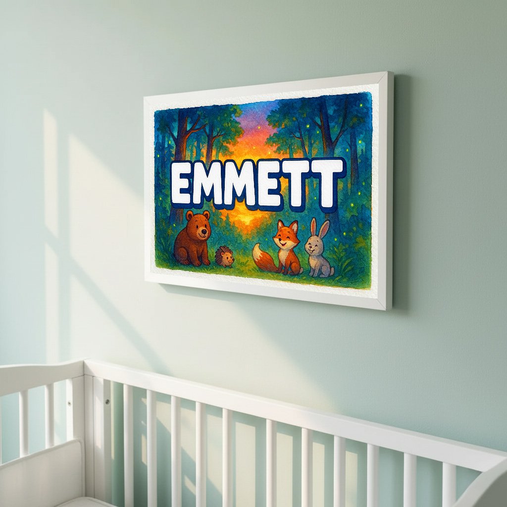 Personalized name art for Emmett