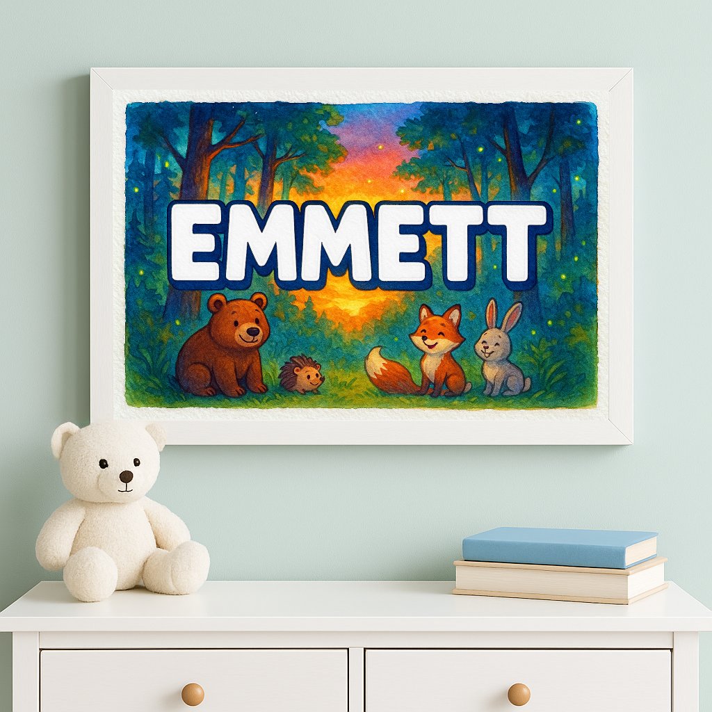 Personalized name art for Emmett