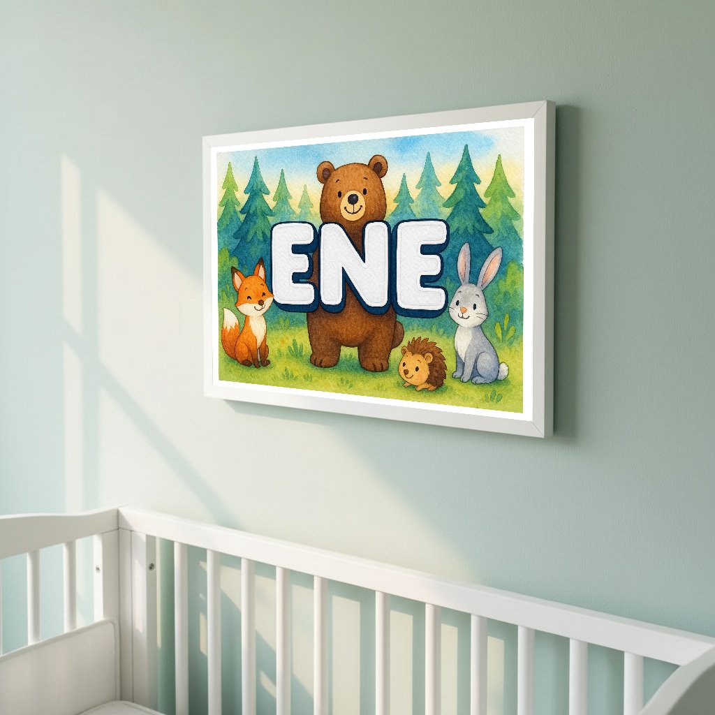 Personalized name art for Ene