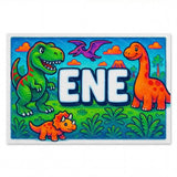 Ene Name Art - Dinosaur Adventure personalized wall print for kids