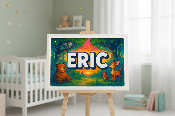 Eric’s Personalized Forest Friends Art