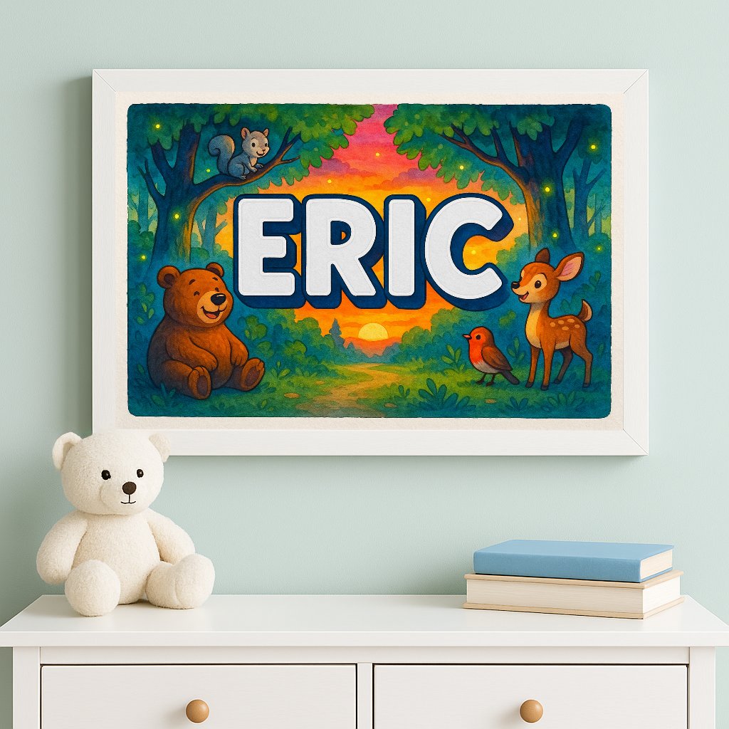 Personalized name art for Eric