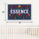 Essence Name Art - Floral Farmhouse personalized wall print for kids