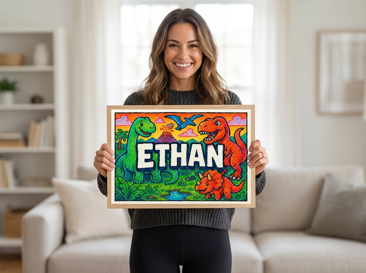 Personalized name art for Ethan