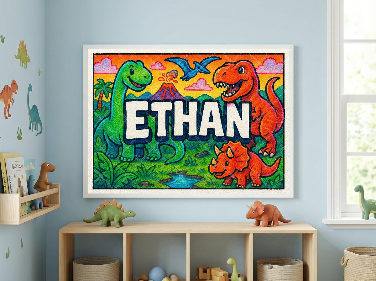 Personalized name art for Ethan