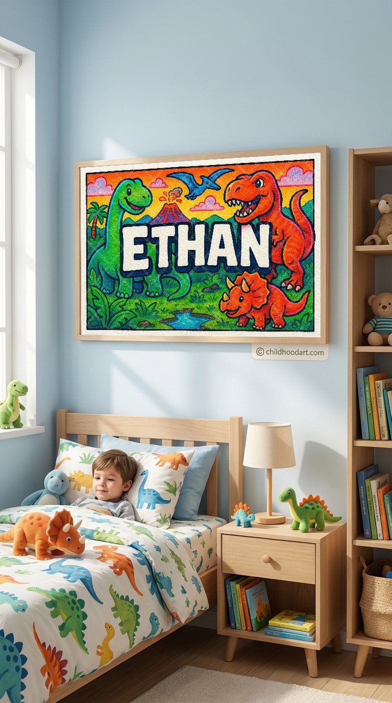 Personalized name art for Ethan