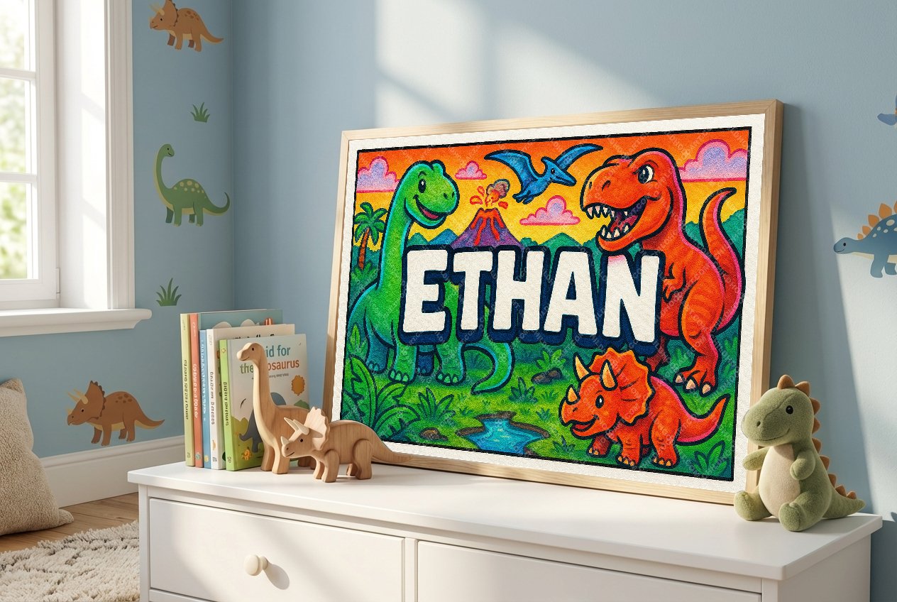 Personalized name art for Ethan