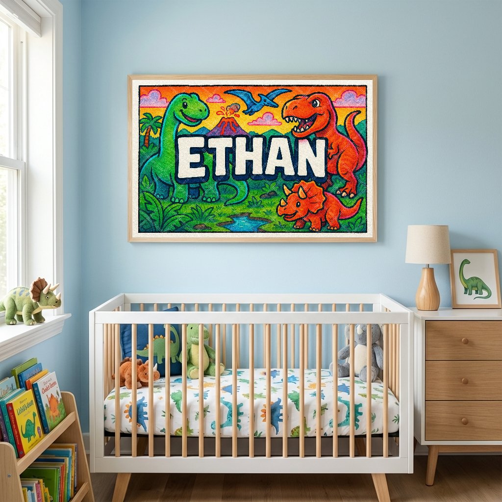 Personalized name art for Ethan