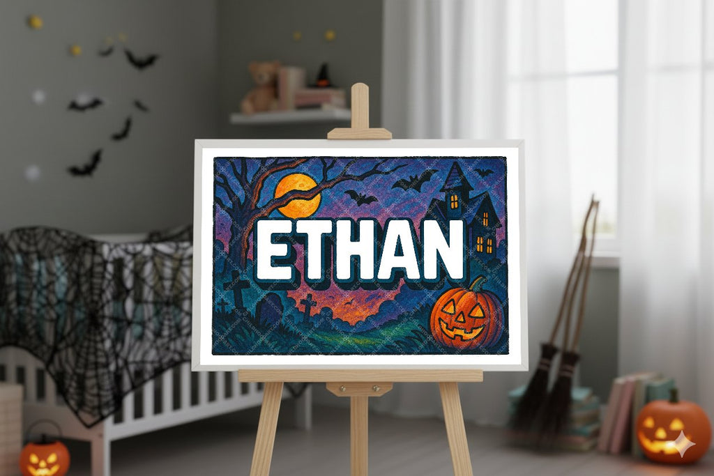 Personalized name art for Ethan