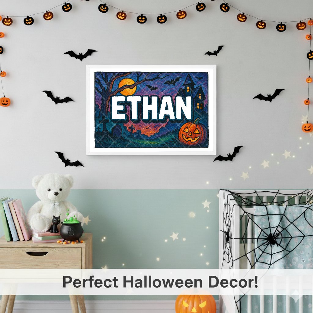 Personalized name art for Ethan