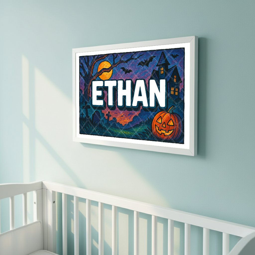 Personalized name art for Ethan