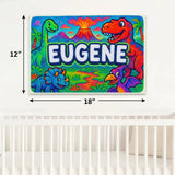 Gene Name Art - Dinosaur Adventure personalized wall print for kids