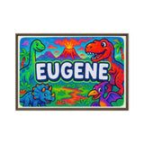 Gene Name Art - Dinosaur Adventure personalized wall print for kids