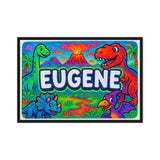 Gene Name Art - Dinosaur Adventure personalized wall print for kids