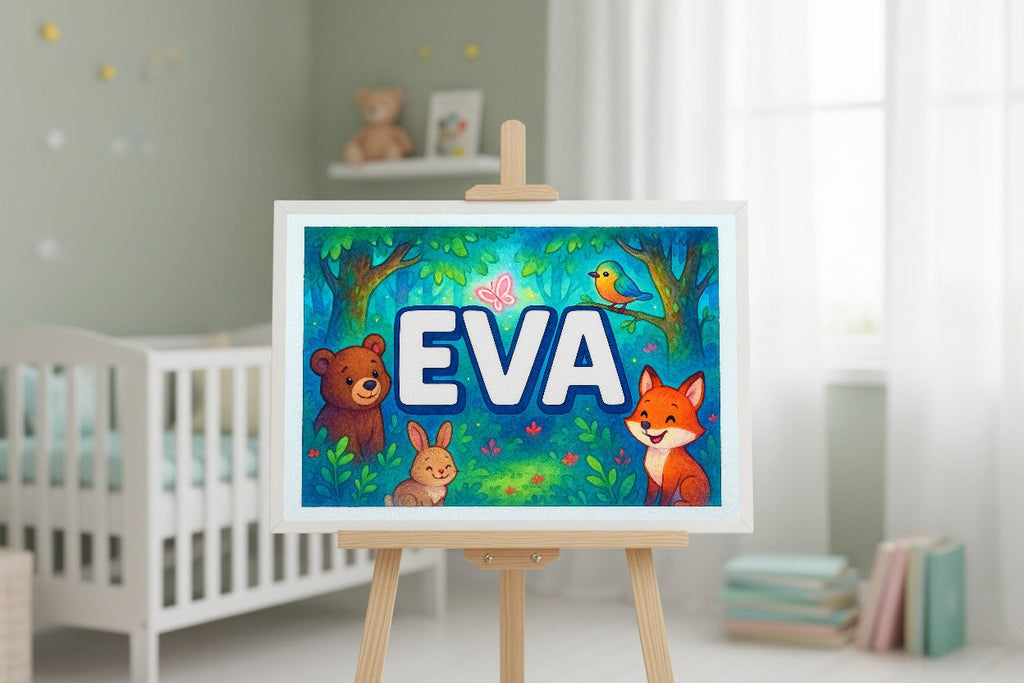 Personalized name art for Eva