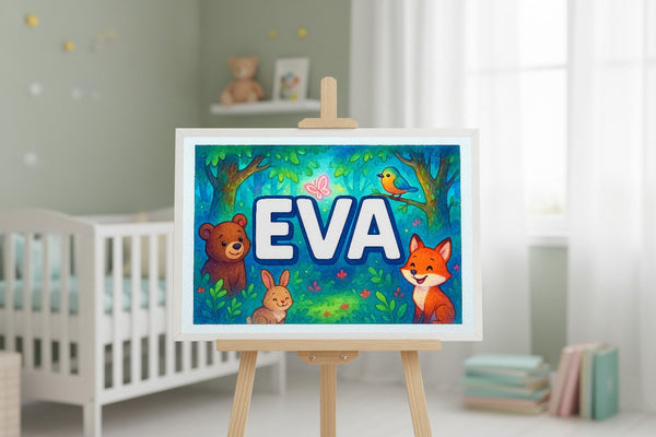 Eva’s Personalized Forest Friends Art
