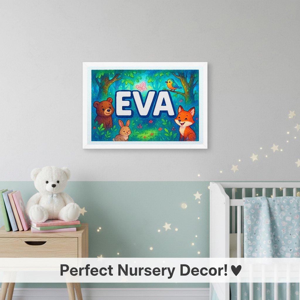 Personalized name art for Eva