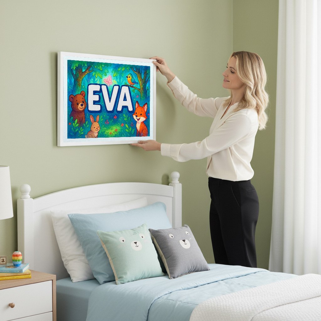 Personalized name art for Eva