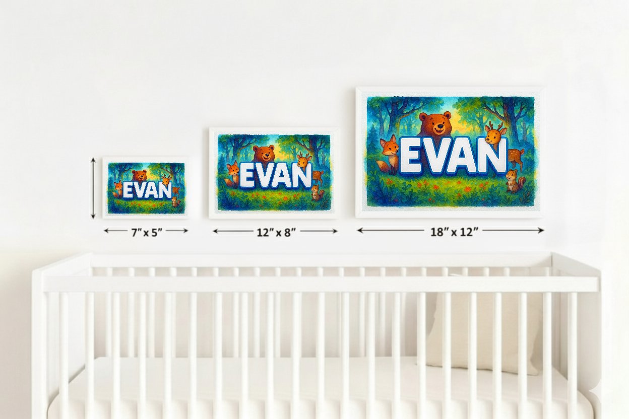 Personalized name art for Evan
