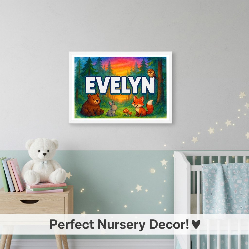 Personalized name art for Evelyn