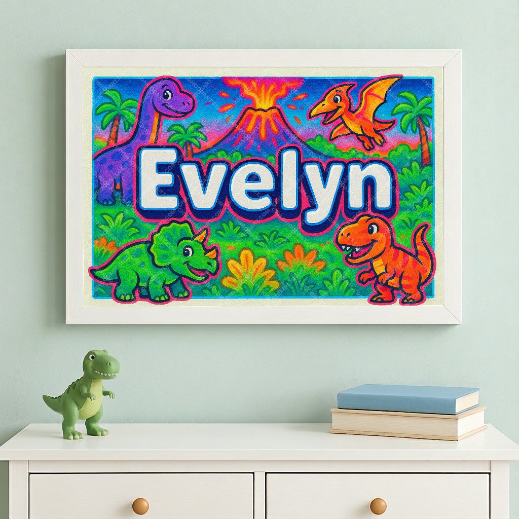 Personalized name art for Evelyn