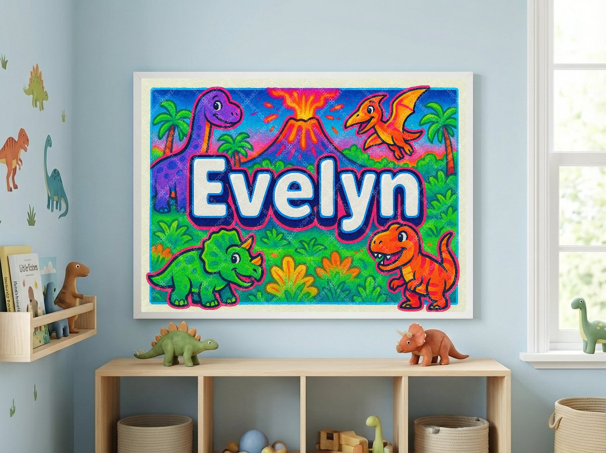 Personalized name art for Evelyn