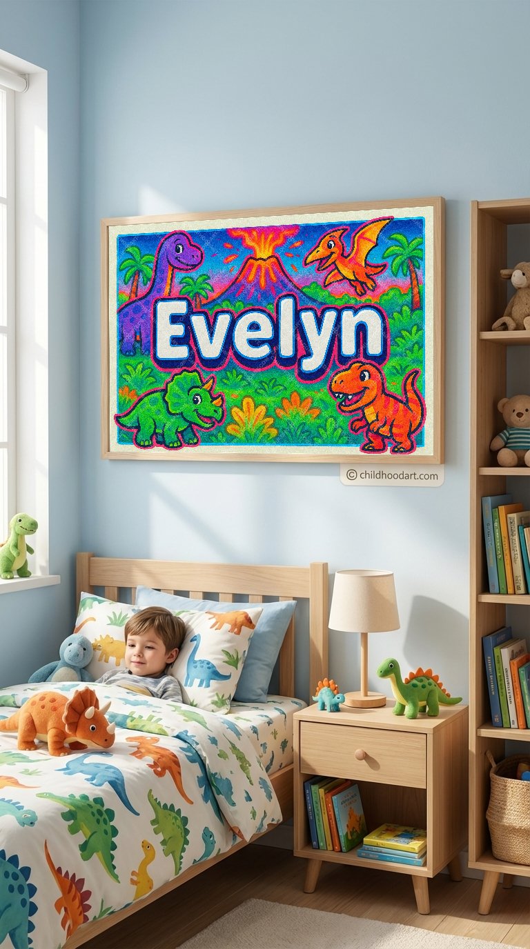 Personalized name art for Evelyn