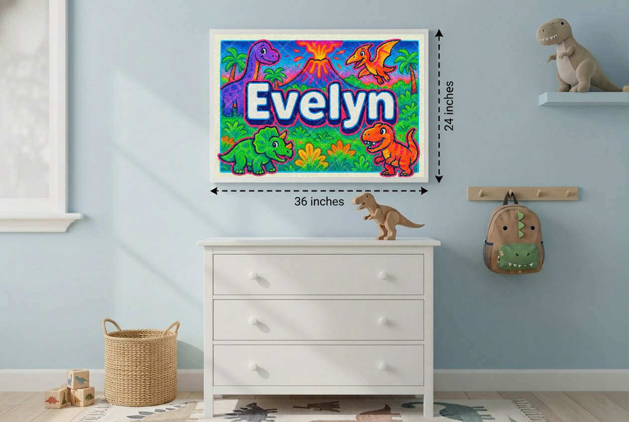 Personalized name art for Evelyn