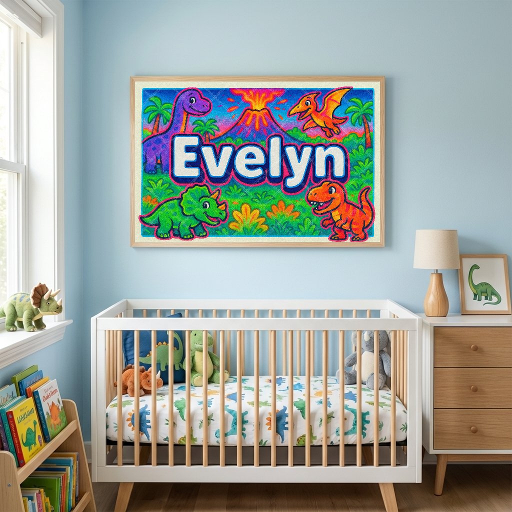 Personalized name art for Evelyn
