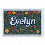 Calm personalized name art for Evelyn