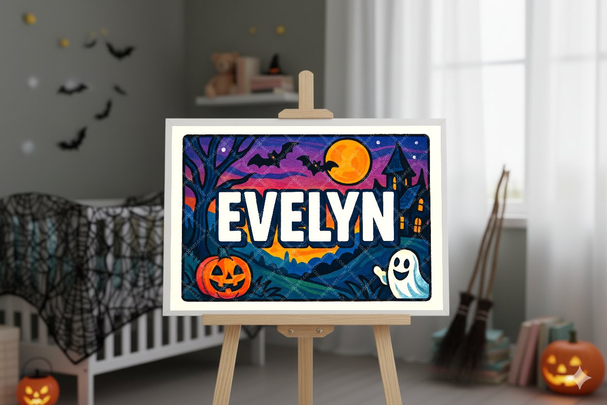 Personalized name art for Evelyn