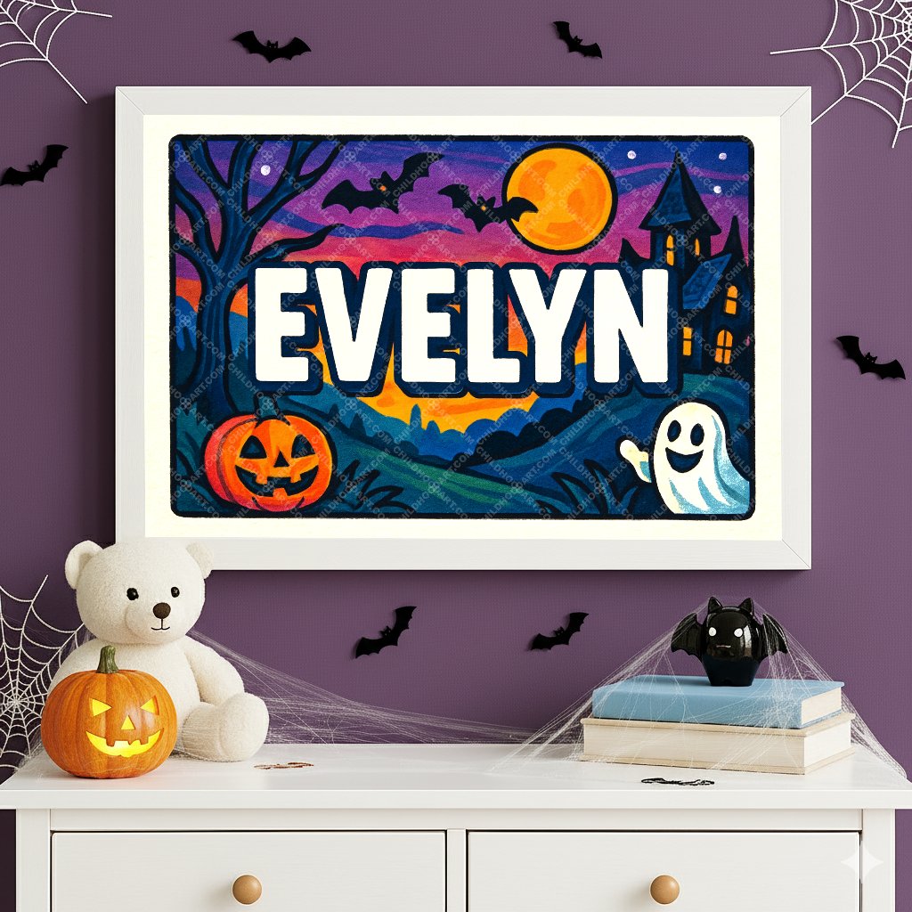 Personalized name art for Evelyn