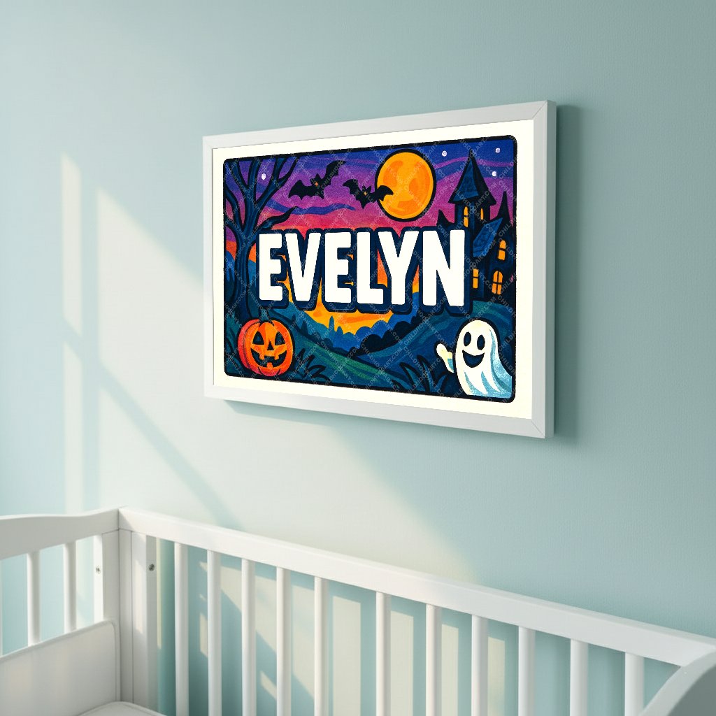 Personalized name art for Evelyn