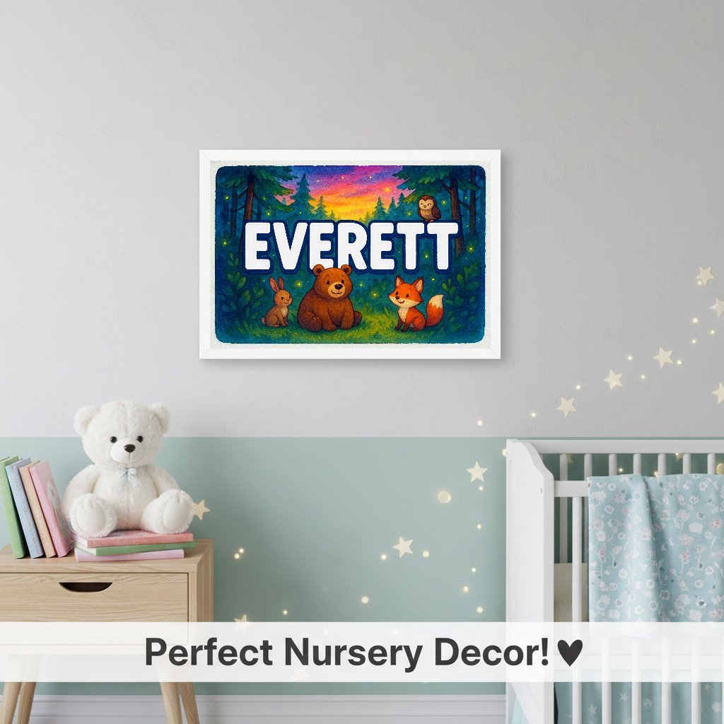 Personalized name art for Everett